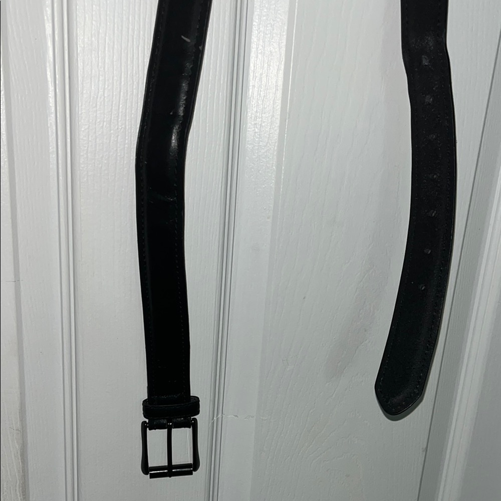 Black Leather Men's Belt